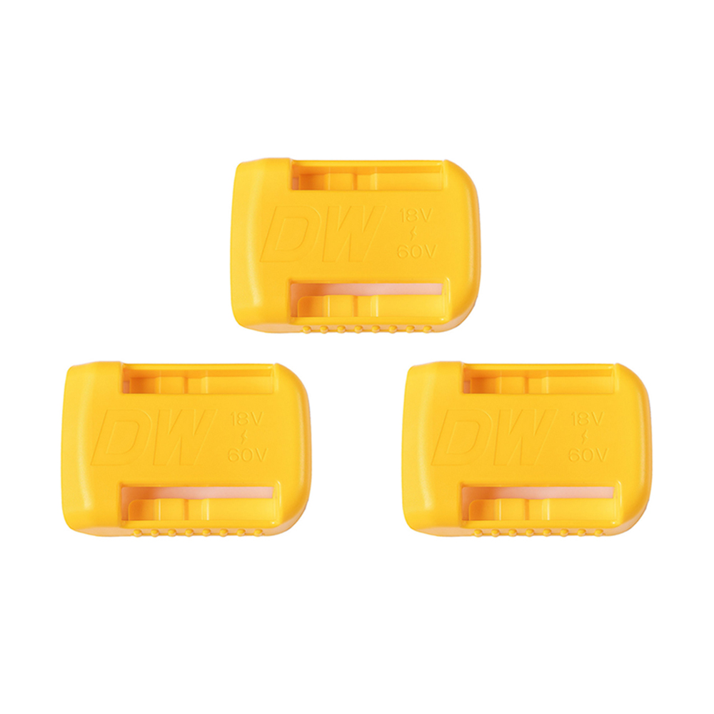 1/2/3pcs for Dewalt 18V 20V 60V Battery Holder Wall Storage Mounts Stander Mount Display Hanger Dock Battery Belt Buckle Yellow