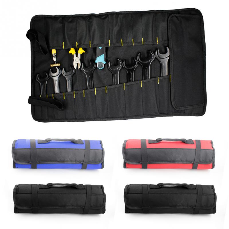 Multifunktionel skruenøgle taske værktøj rulle opbevarings lomme værktøj pose bærbar taske arrangør holder værktøj oprulle taske værktøj taske