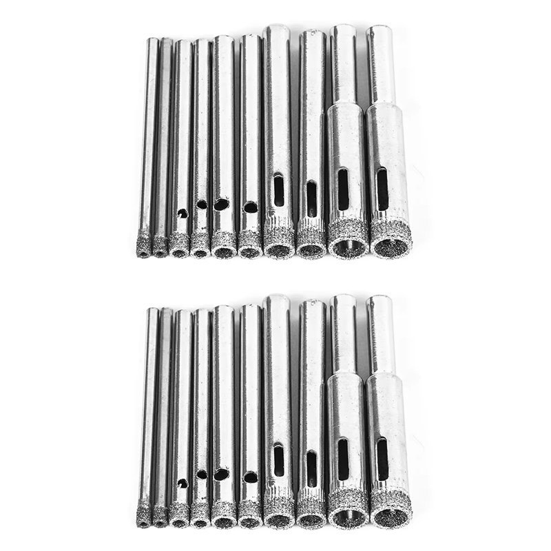 10 Stuks Diamant Gecoate Kern Gatenzaag Boor Set Voor Tegel Glas Keramische Voor Dremel Accessoires 3/4/5/6/8 Mm Maten: Goud