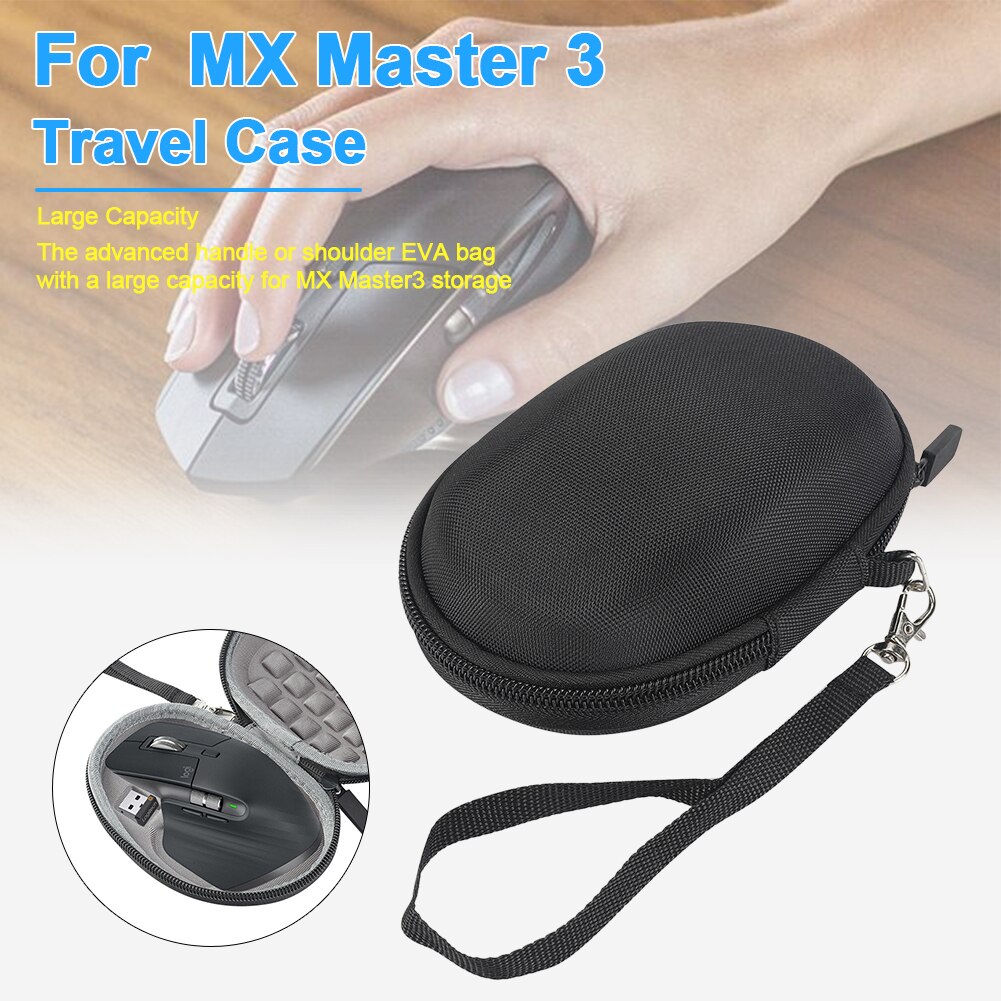 Custodia rigida da viaggio pacchetto di archiviazione portatile con comoda tracolla scatola per Mouse Wireless avanzata impermeabile per MX Master 3