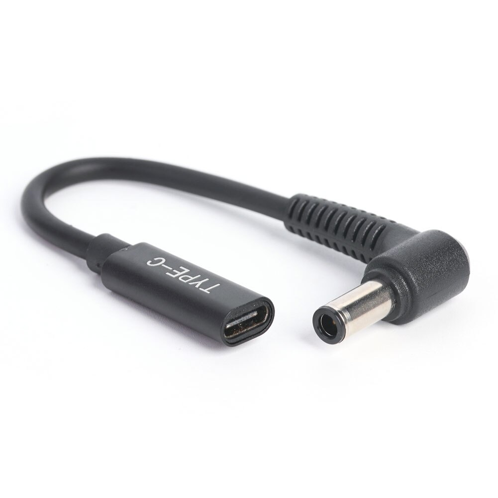 USB C żeńskie do 90 stopni kątowe złącze DC PD szybka ładowarka do laptopa przedłużacz konwerter łącznik adaptera: 6.6x0.6mm