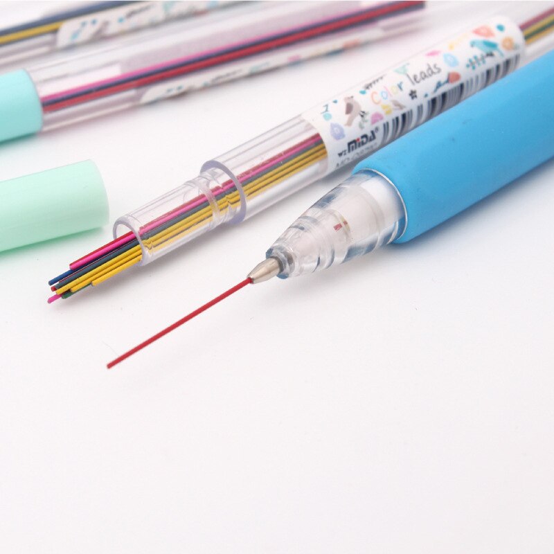 15Pcs/box 0.5 /0.7 mm Colorful Mechanical Pencil Lead Art Sketch Drawing Color Lead School Office Supplies