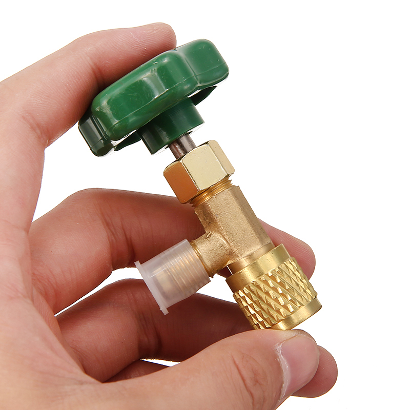 Mayitr 1pc Dispensing Valve Bottle Opener Durable Refrigerant Bottle Can Tap 1/4 SAE Thread Adapter for R12 R22 Gas Refrigerant
