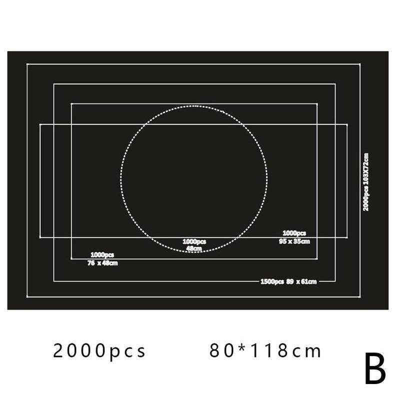 Tot 1500/2000 Stukken Opslag Puzzels Roll Mat Puzzel Deken Voor Draagbare Reizen Opbergtas Kinderen Diy Onderwijs Levert: B