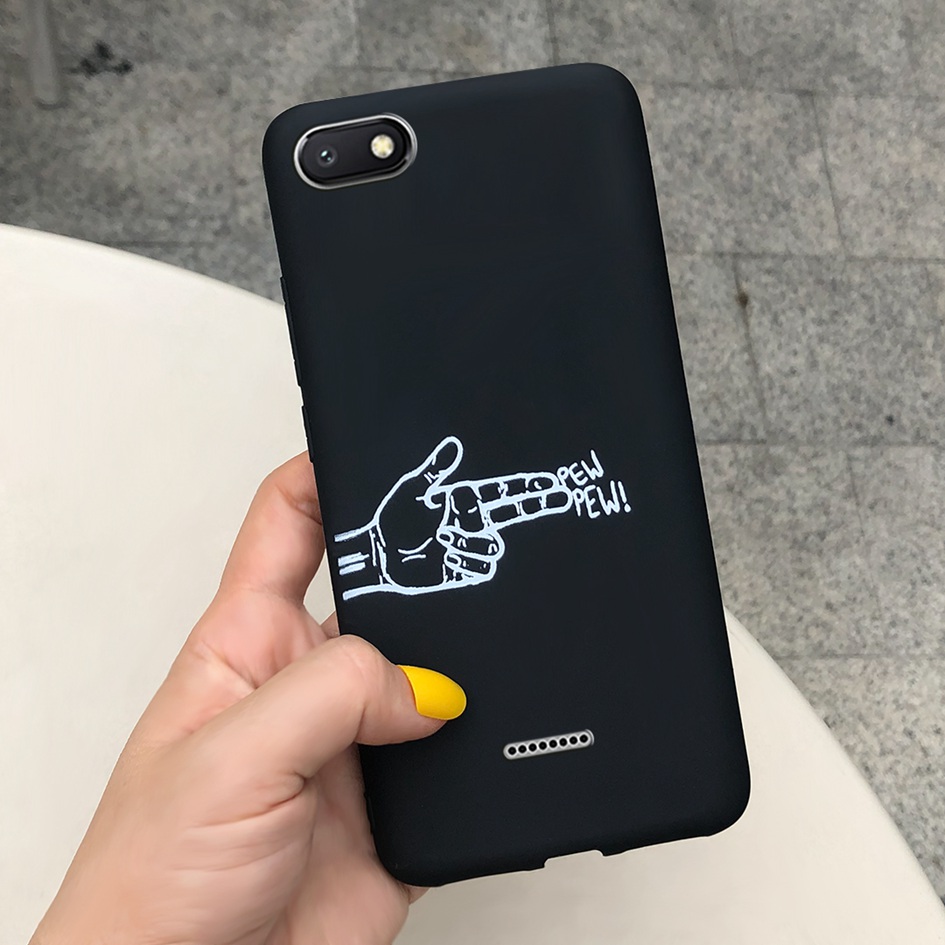 Voor Xiaomi Redmi 6A Case Cover Zachte Siliconen Kat Cactus Liefde Hart Brief Telefoon Cover Case Voor Xiomi Redmi 6A 6 EEN A6 Telefoon Funda: Sky Blue