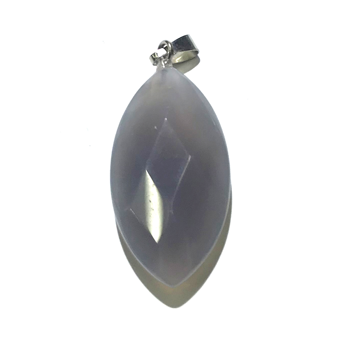 Pietra Naturale Pendenti con Gemme E Perle di Cristallo Pietre Del Pendente Della Collana per Monili Che Fanno di Buona Qualità Formato 30*16 Centimetri: Grey Agate