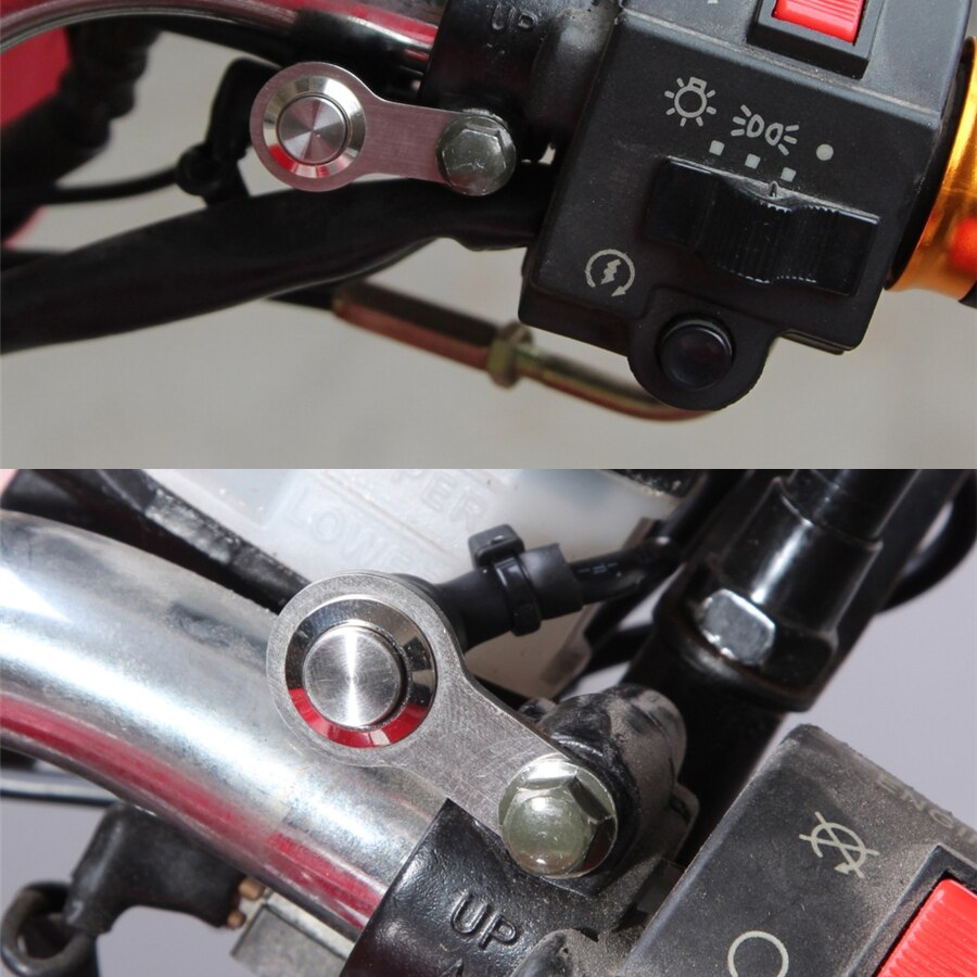 Motorcykelstyromkopplare självåtergående återställningsknapp cnc aluminiumlegering för horn motor power start kill switchar vattentät