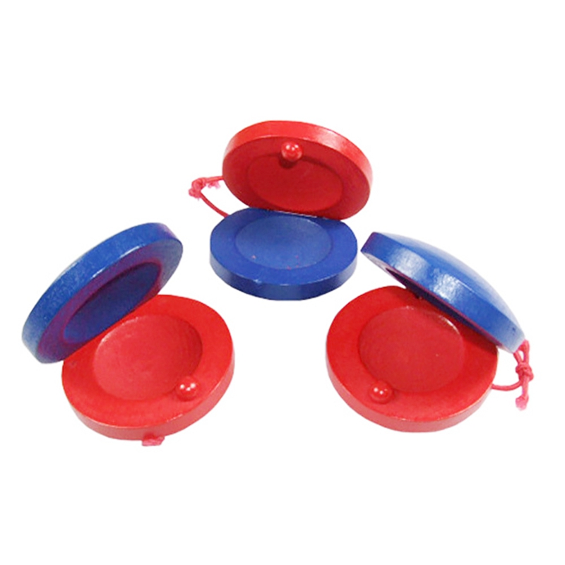 Castagnettes en bois pour enfants et adultes, Instrument de Percussion à doigt, Instrument de musique à rythme