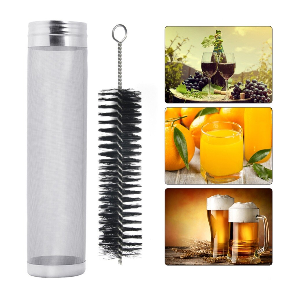 300 Bahre Filter Trocken Edelstahl Bierbrauen hüpfen Gittergewebe Filter Mit Reinigung Pinsel Wein, Der Filter