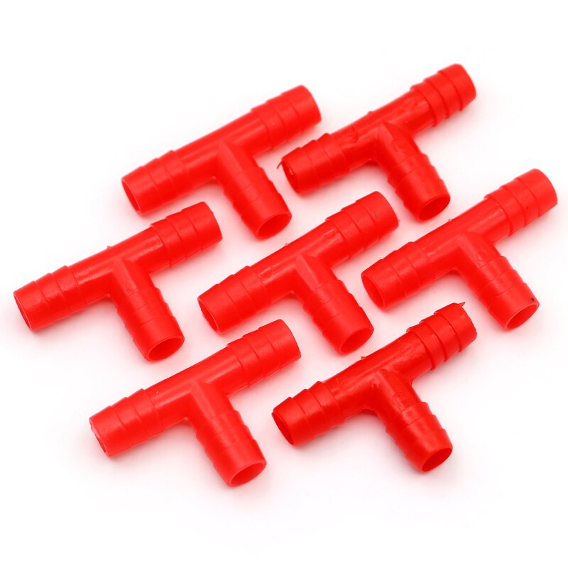 100Pcs Drinknippel Tee Buis Connector Diameter 8Mm Plastic Konijn Kip Kwartel Duiven Huisdieren Aansluitleiding Boerderij Apparatuur