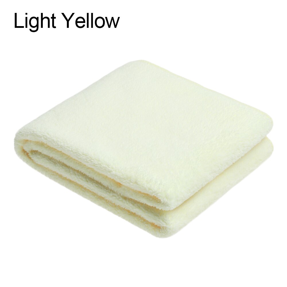 Serviette de nettoyage de cheveux de lavage à séchage rapide de serviette de cheveux de microfibre de serviette de séchage rapide d'ouatine de corail pour sécher les cheveux bouclés, longs et épais: light yellow