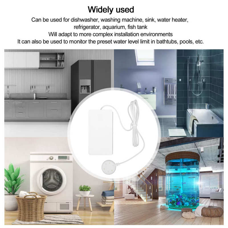 WIFI Water Leak Detector Flood Level Sensor Smart Home Kitchen Overflow Alarm Home Security Tuya APP