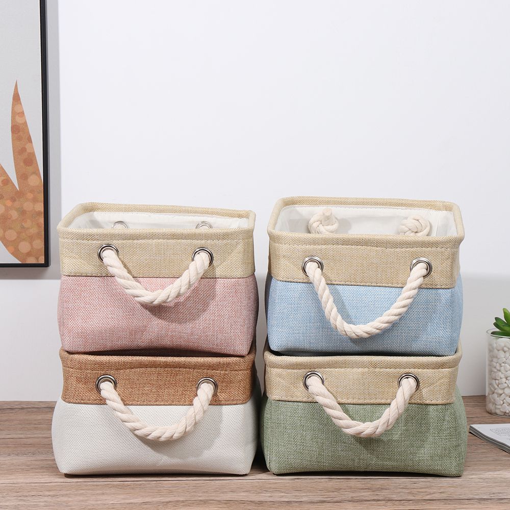 Portable Linen Sundries Sorting Basket, Home Supplies Organizer, Folding Box for Underwear Socks, Baby Toys Storage