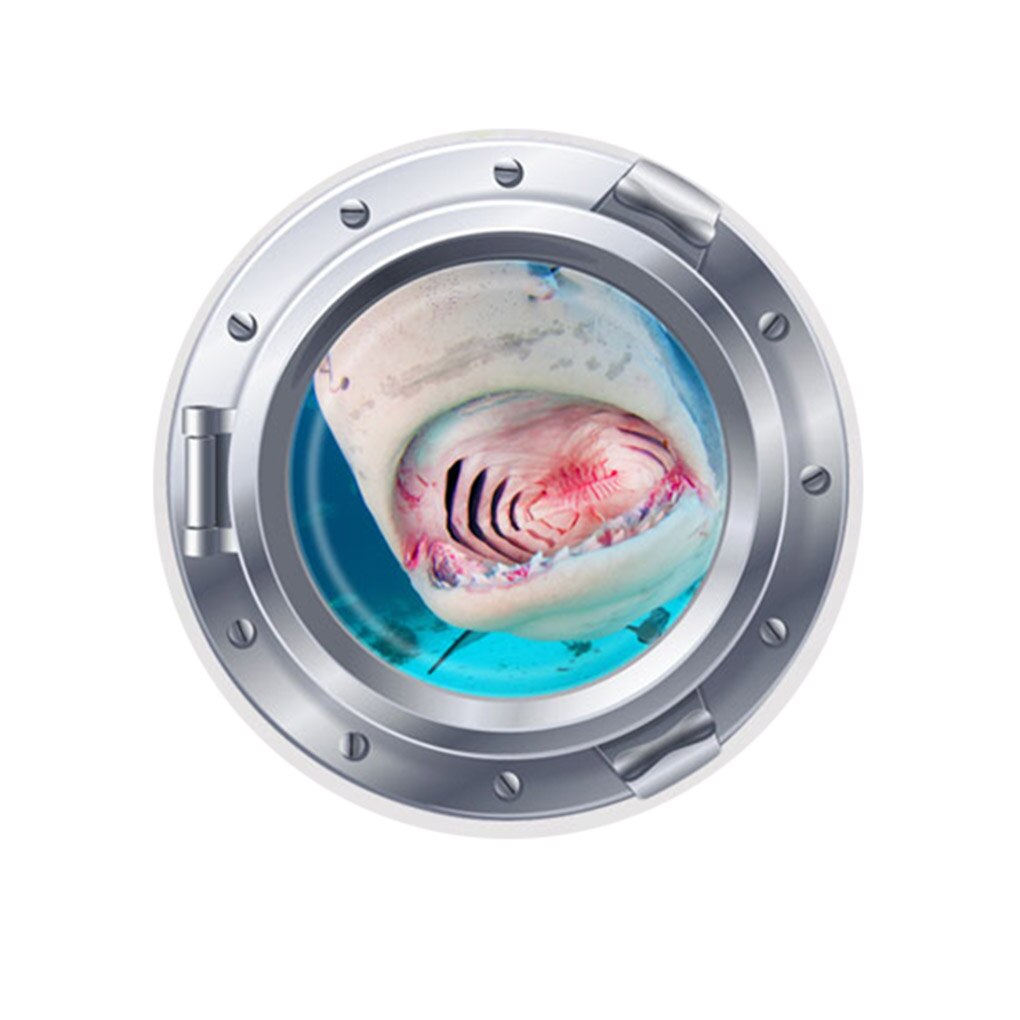 3D Submarine Window Pattern Removable Wallpaper Self Adhesive Mural Decal Art Wall Sticker Living Room Decor: NO.4