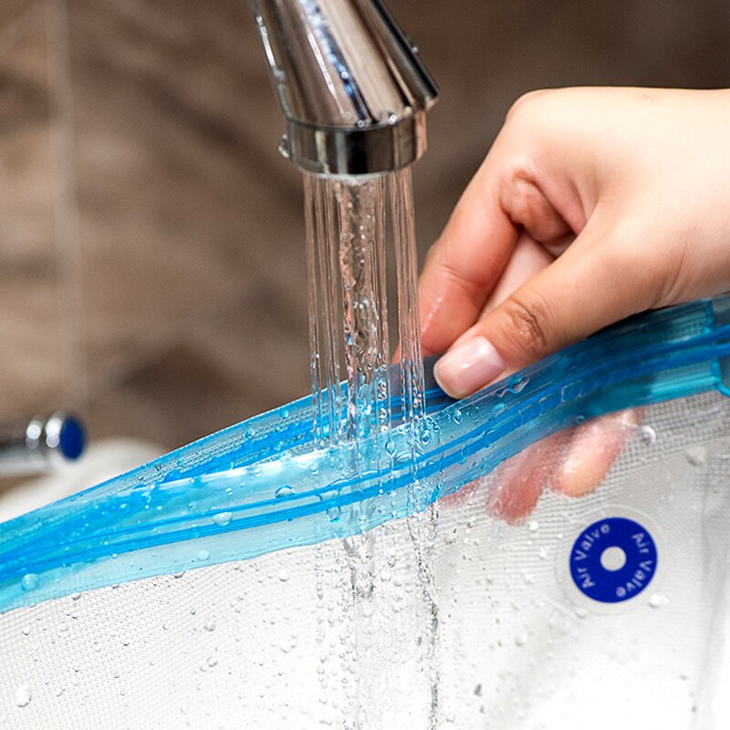 Transparent Sealed Storage Bags Vacuum Bag Food Organizer Reusable Freezer Bags Air Vacuum Compressed Bag Useful Kitchen Storage