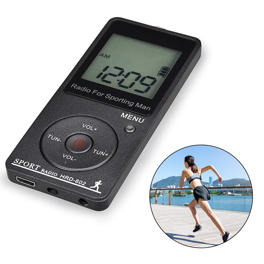 Portable Radio Aircraft Band Receiver FM/AM/AIR Radio World Band W/ LCD Display Lock Button Pocket Radio With Earphone