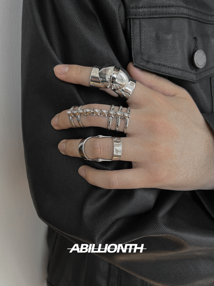 Anillos de armadura Punk Rock gótico Scroll Joint Armor Knuckle Knight, anillos de dedo de Metal multicapa, joyería de Cosplay
