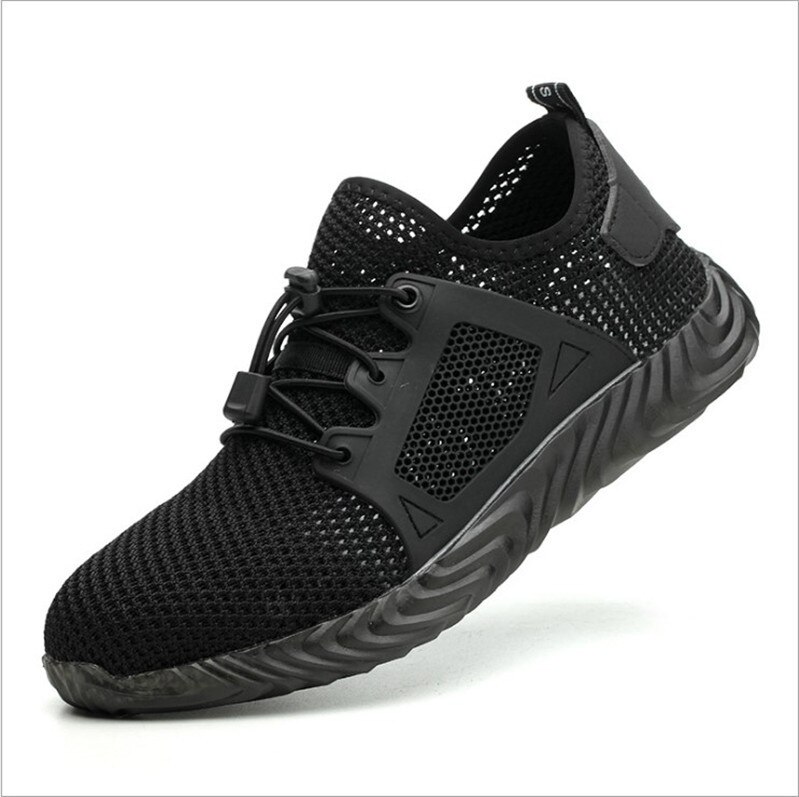 Onverwoestbaar Ryder Schoenen Mannen En Vrouwen Stalen Neus Air Veiligheid Laarzen Naalddichte Werk Sneakers Ademende Schoenen: Zwart / 41
