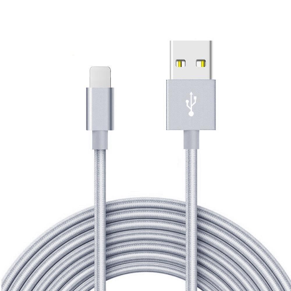 1m Data USB Charger Cable For iPhone 6s 6 s 7 8 Plus 11 Pro Xs Max XR X 5s iPad Fast Charging Origin Long Wire Cord: 1m Grey