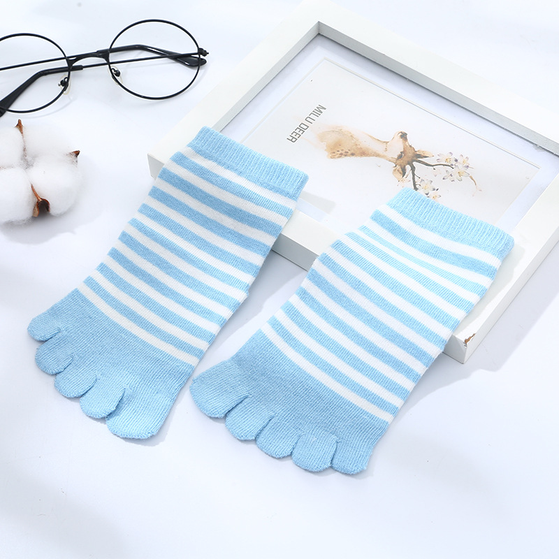 4-12Y Jungen Mädchen lässig Sport Atmungs Fünf-Zehe Socke für freundlicher Socken Mehrfarbig Baumwolle gestreift freundlicher-Finger Kleidung zeug