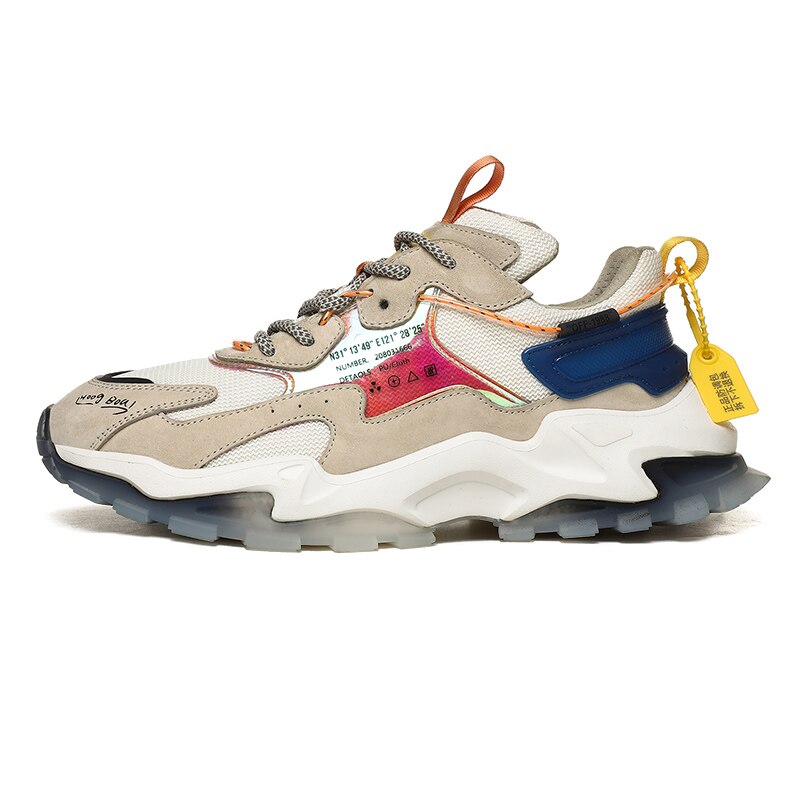 Times nouvelle romaine résistant à la hommes épais baskets hiver respirant haute élasticité adulte homme chaussures décontractées: Beige Blue / 40