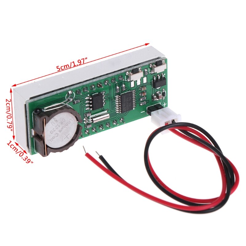 Voltímetro electrónico de 12V, 5-24V, reloj para coche, módulo de Monitor LED automático,