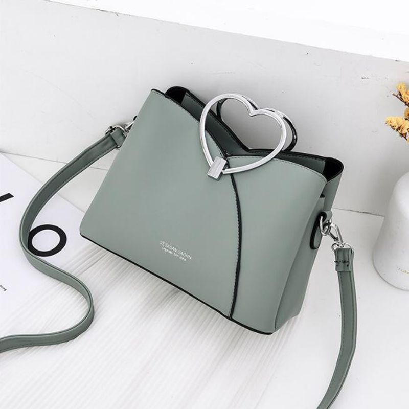 Mode Alle-Match Vrouwelijke Tas Temperament Dames Handtas Hardware Hand Messenger Bag Rits Crossbody Tassen: green