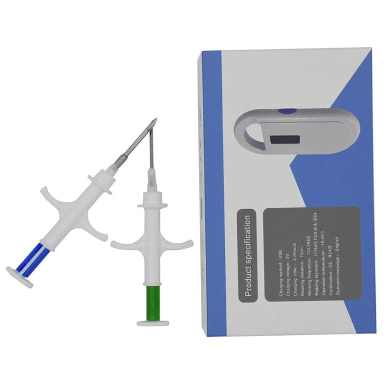 Pet Certificate Handheld Card Reader ID Chip Scanner Animal Identity Tag Readers