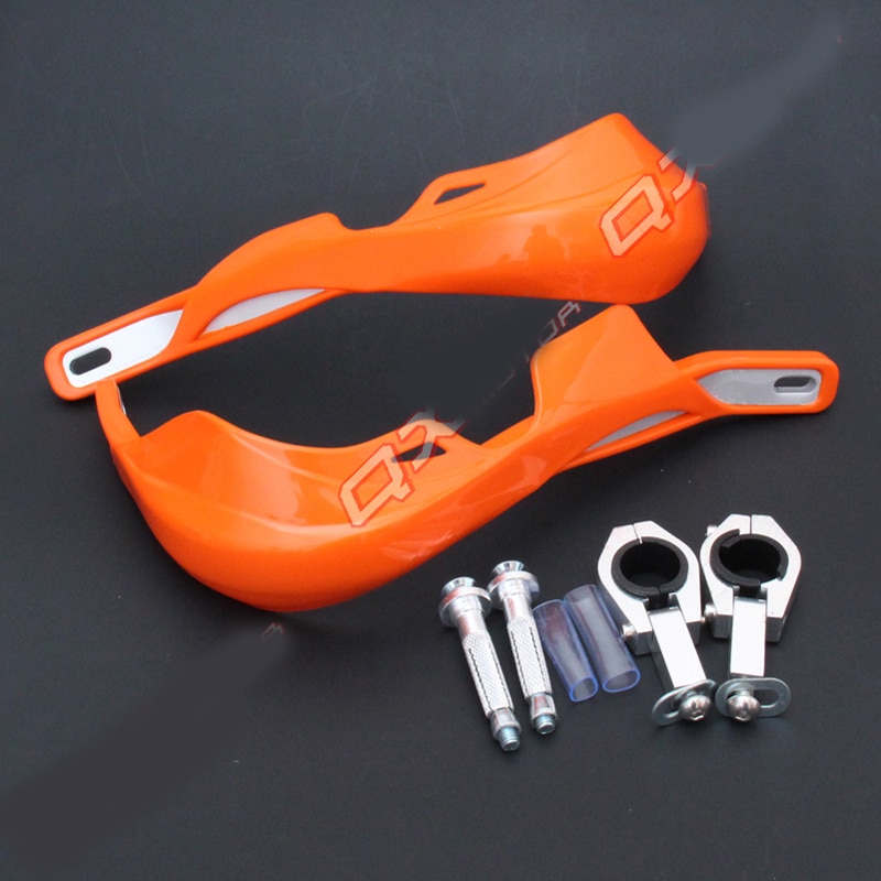 28mm reducerende strejkebeskyttelse håndstang cross country motorcykel håndskærm modificeret aluminium hætte dæksel: Orange