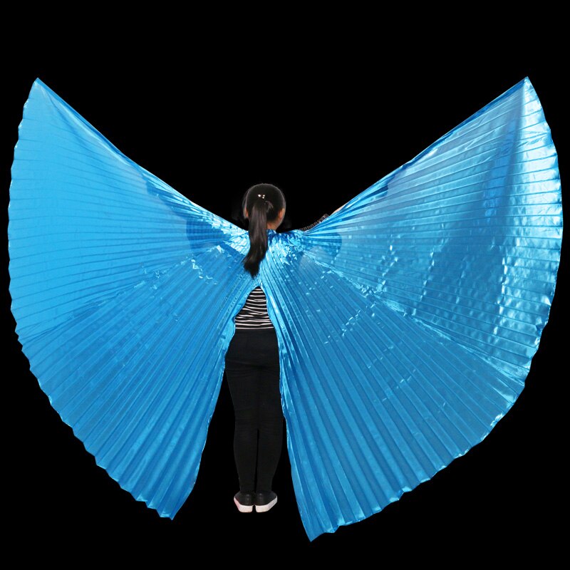 Alas de Isis para danza del vientre para adultos, accesorio para danza del vientre, bollwood, Oriental, egipcio, alas, disfraz sin palos, dorado: Turquoise-split