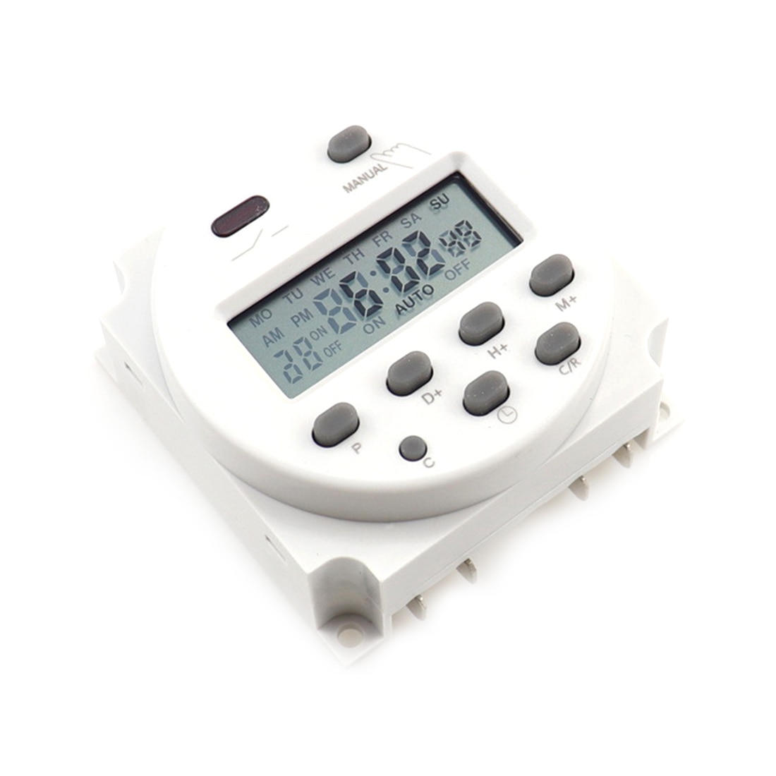 Programmeerbare Tijdrelais Programmeur Ingebouwde Oplaadbare Batterij 12V 24V 110V 220V 7 Dagen Wekelijkse digitale Timer Schakelaar