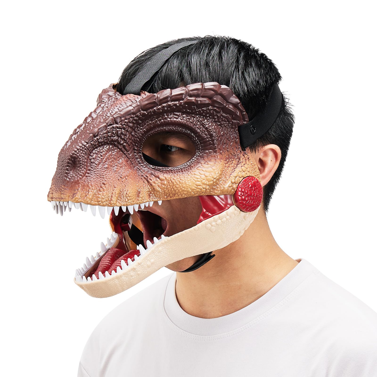 Grappige Dinosaurus Masker Dino Masker Bewegende Kaak Halloween Masker Realistische Dinosaurus Hoofd Mondmasker Beweegbare Partij Cosplay Rekwisieten