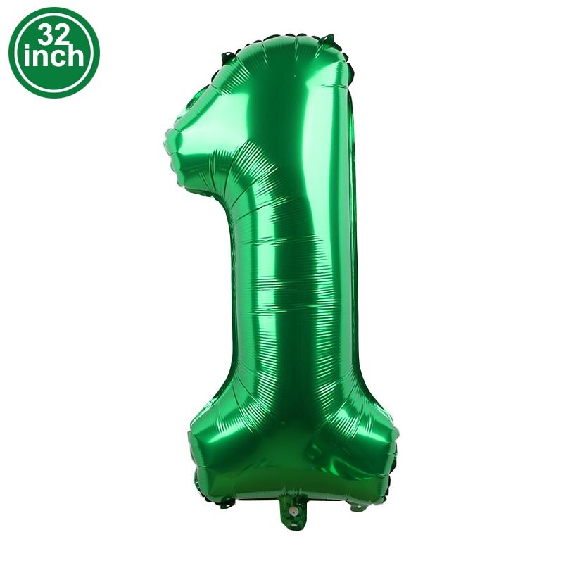 32 Inch Green Large Numbers Balloon 1 2 3 4 5 6 7 8 9 Kids Birthday Ball Digit Wedding Anniversary Figure Golob Ballon: 1