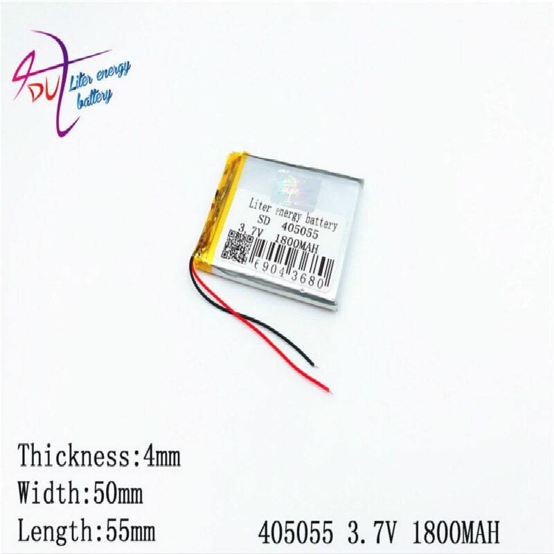 Tablet battery 3.7V 1800mAh 405055 Universal Li-ion for tablet pc 7 inch 8 9 Mp3 MP4 GPS mobile bluetooth