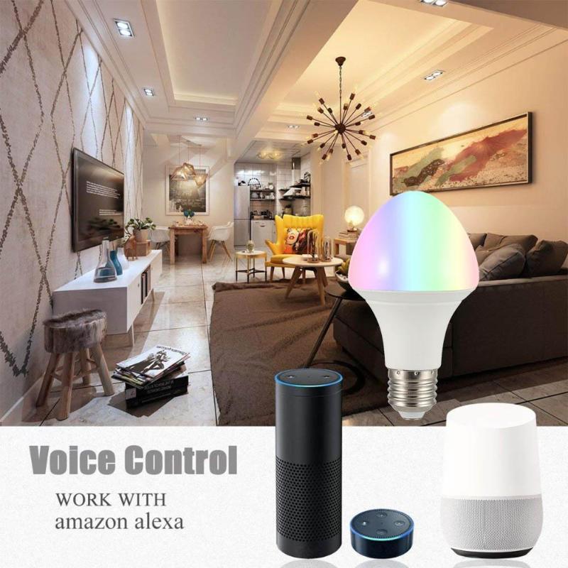 RGB Full Color Smart Bulb Compatible APP Voice Remote Control with Profile E27 LED Dimmable Energy Saving Lighting