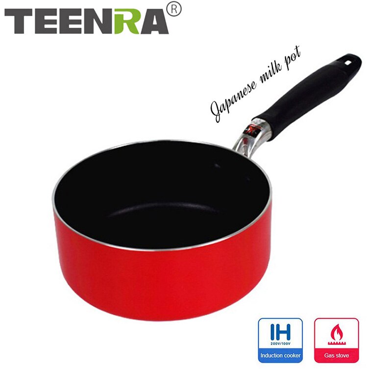 TEENRA Japanse Stijl Melk Pan non-stick Soeppan Gebakken Ei Pot Aluminium Mini Melk Pannen Ontbijt Keuken Pot koken Gereedschap