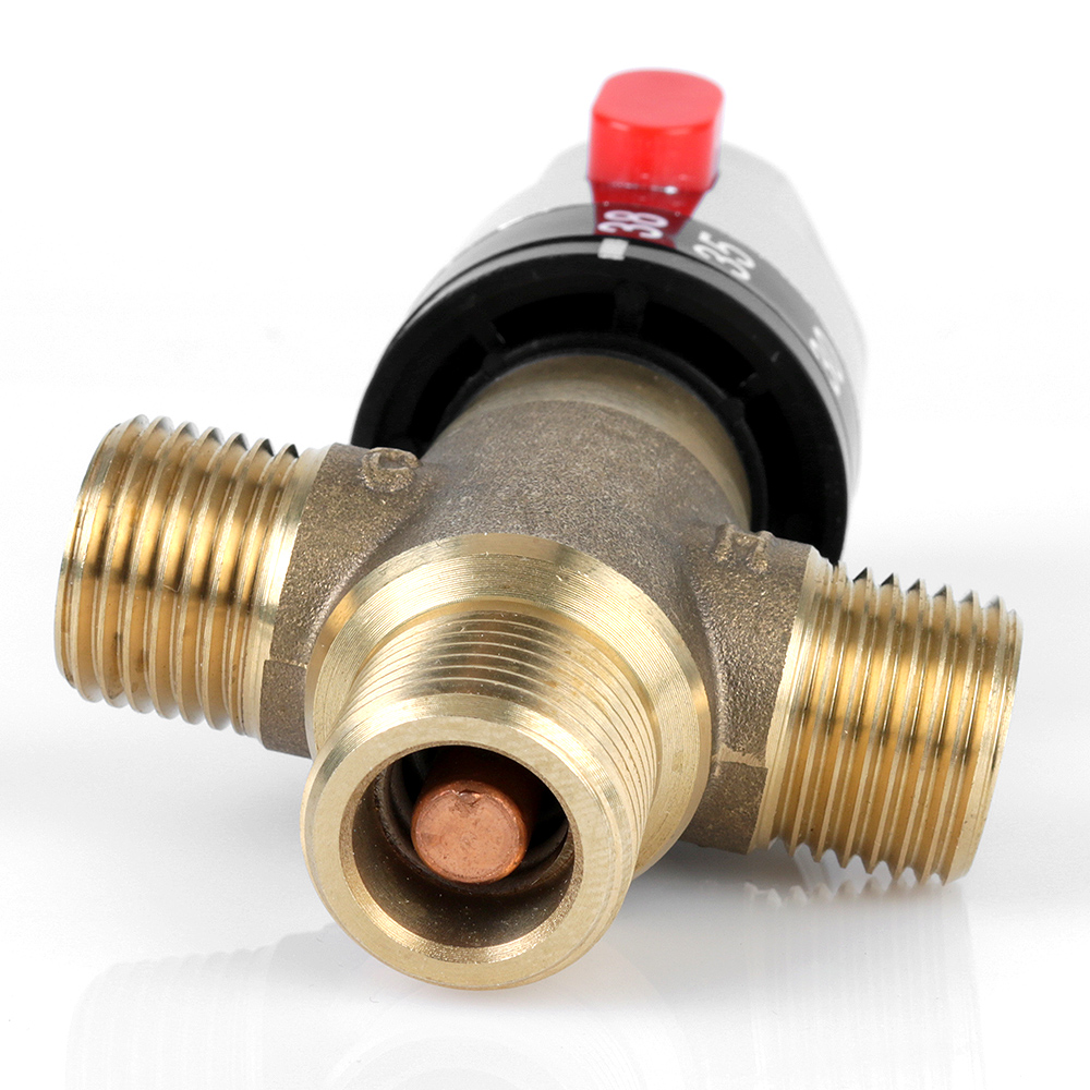 1PC Bathroom Water Temperature Control Faucet Brass Pipe Bathroom Kitchen Mixing Tap Valve Thermostat Faucet Thermostatic
