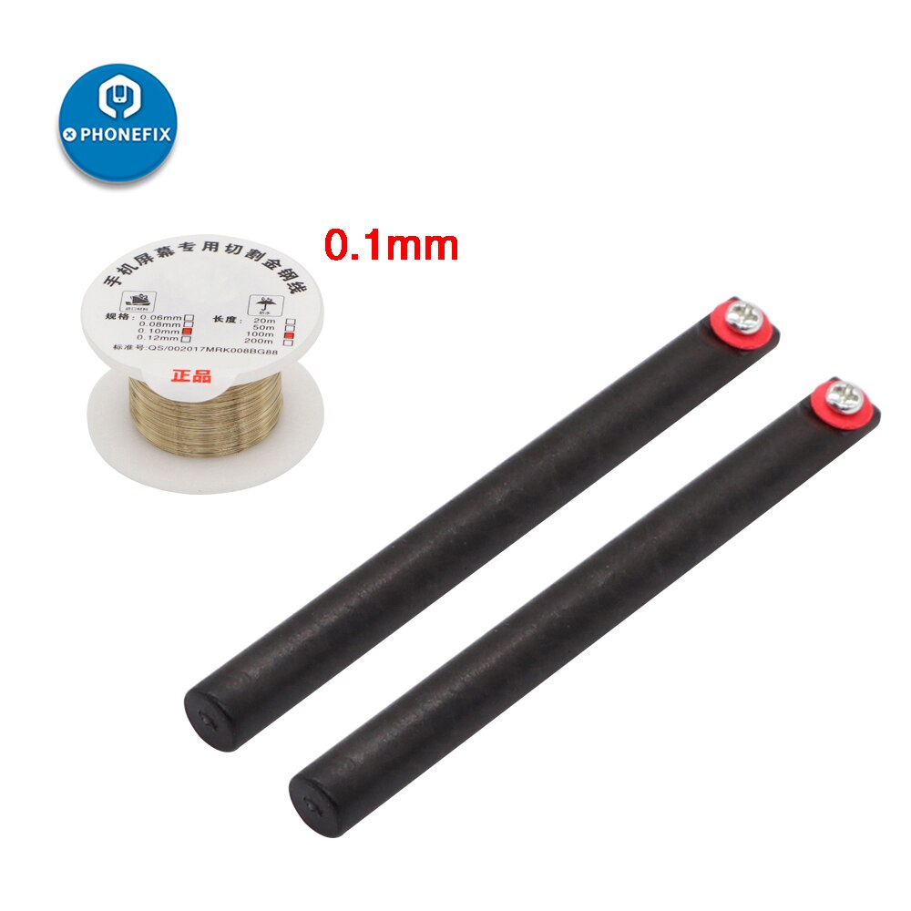 Ligne de séparateur de coupe d'écran de téléphone de coupe de fil d'acier de 0.08m 0.1mm avec la poignée pour le Kit de remplacement d'écran d'affichage à cristaux liquides d'iphone et d'ipad