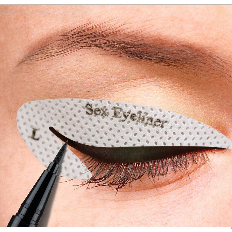 4 Stks/set Oogmake-up Quick Eyeliner Oogschaduw Mallen Kaart Trekken Eye Template Beauty Tool Oogschaduw Stencil Stickies Lui Nuttig