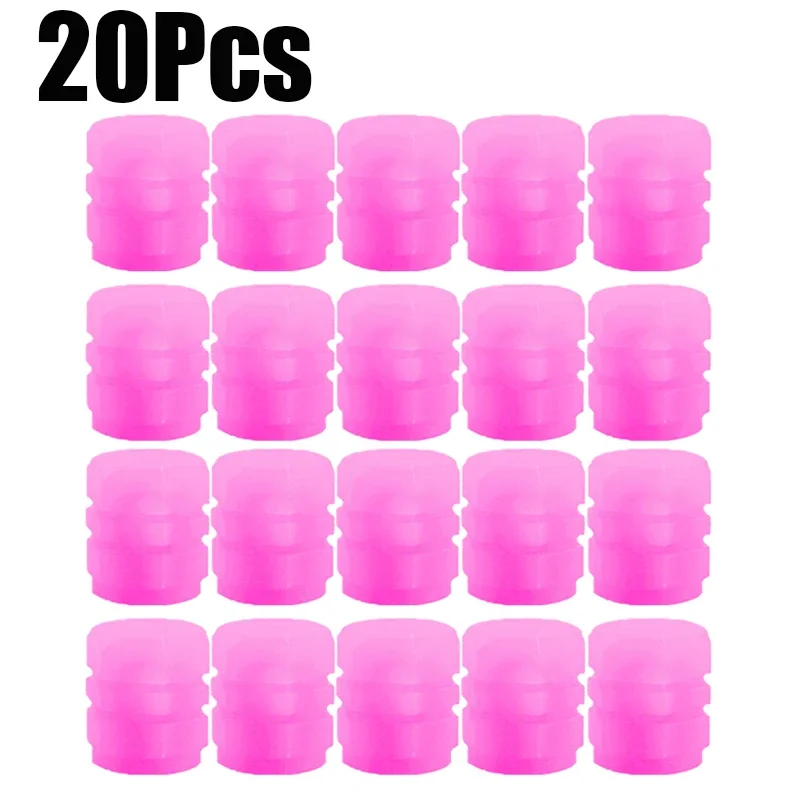 20 piezas Mini tapas luminosas de válvula de neumático, cubierta de válvula brillante colorida para motocicleta y coche, decoración de estilo de cubo de rueda de neumático, accesorios para automóvil: Champán