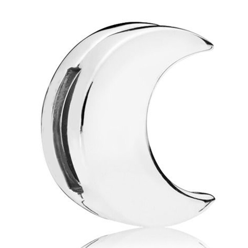 Reale Reflexions Liscia moon & Star Clip di Fascino 925 Sterling Silver Bead Misura il Braccialetto & Braccialetto Gioielli Fai Da Te