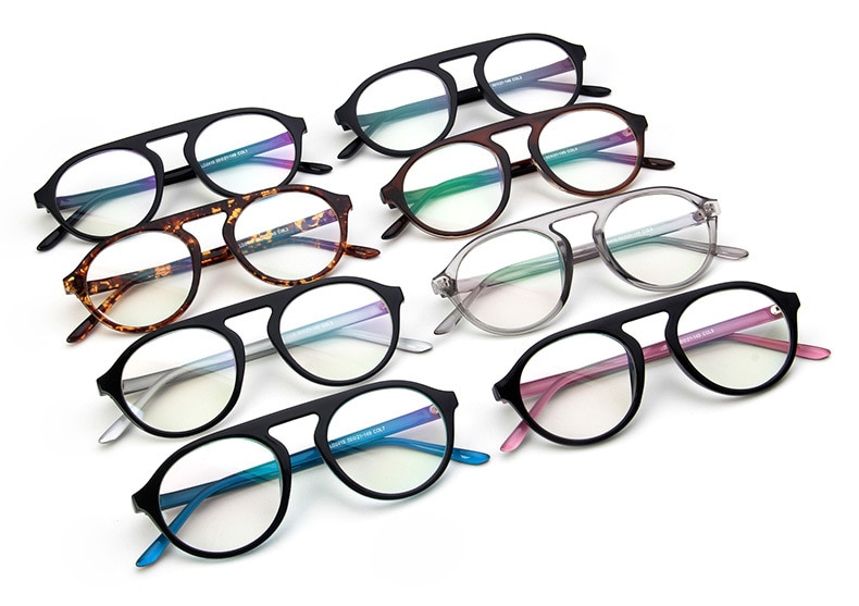 Flache oben Runde Männer Brille Rahmen Frauen Brillen Rahmen Jahrgang Platz Klare Linse Gläser Optische Spektakel Rahmen