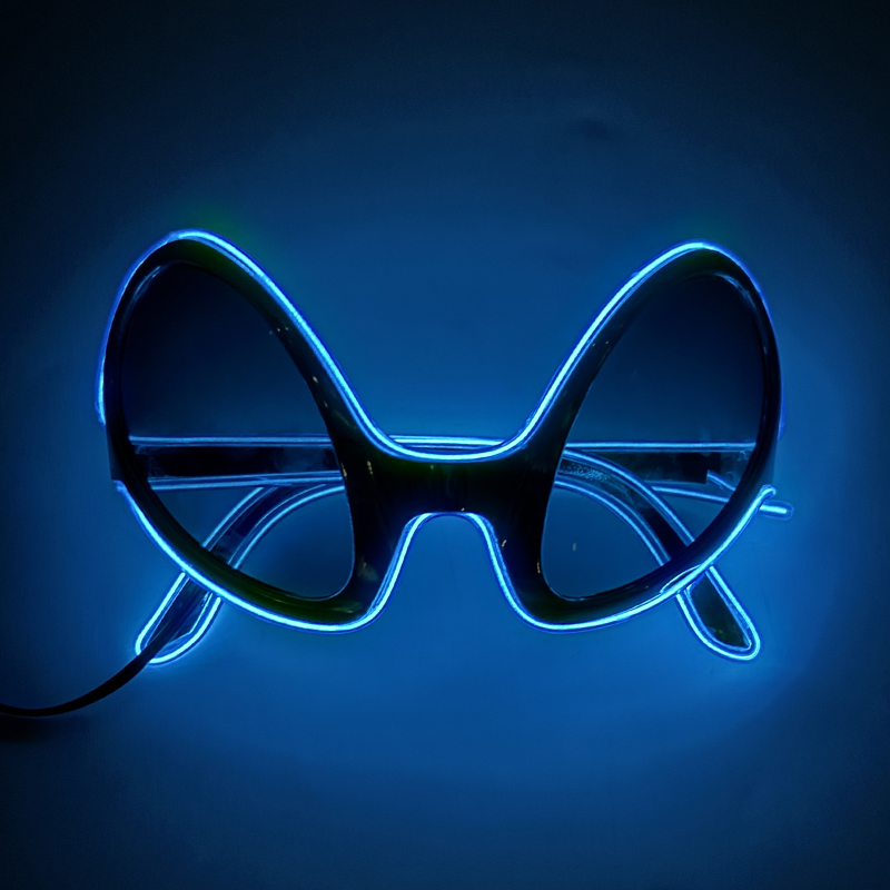 Funny Neon Glowing ET Glasses LED Luminous Alien Glasses For Halloween Party Supplies Light Up Eyeglasses Men Women Accessories
