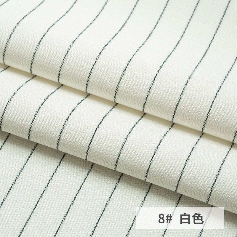 Elastic Striped Fabric Drooping Suit Pants Skirt Cloth Sewing Dress Stretch Polyester Spandex Anti-wrinkle Brocade Black Blue: 8