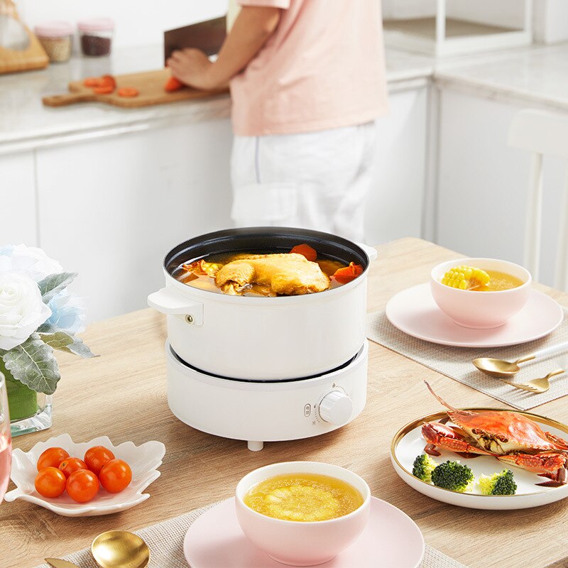 Cuisinière électrique multifonctionnelle 220V poêle de cuisson électrique  machine à cuire hotpot nouilles riz oeufs soupe double vapeur
