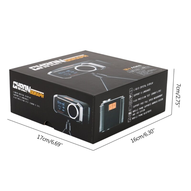 Hastighedstester skyder kronograf tester velocimetri speedometer med telefon app 35ed