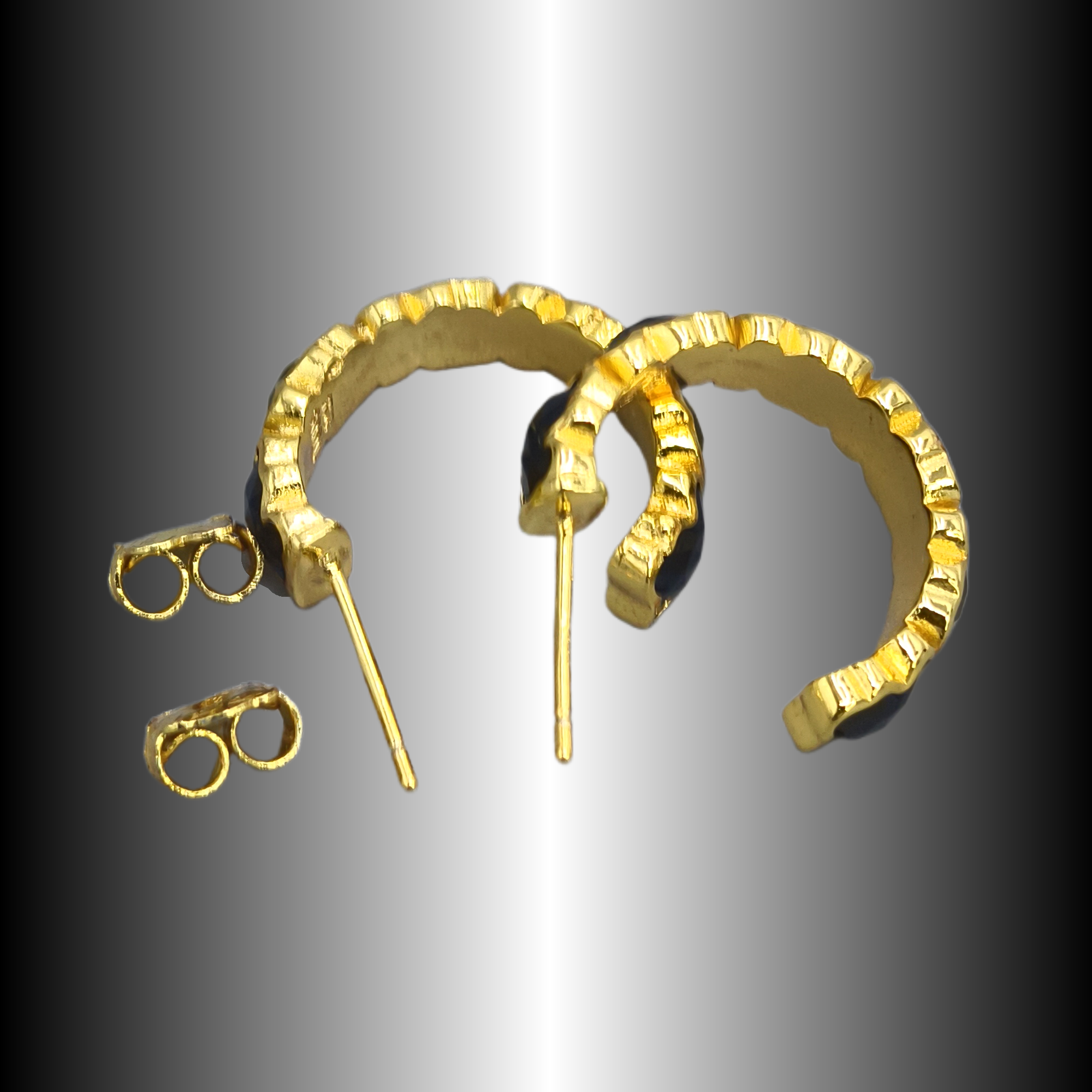 Kat accessoires 2025 Spaanse originele sieraden 925 zilveren vergulde kristallen oorbellen luxe prachtige meisjes cadeau: Oranje