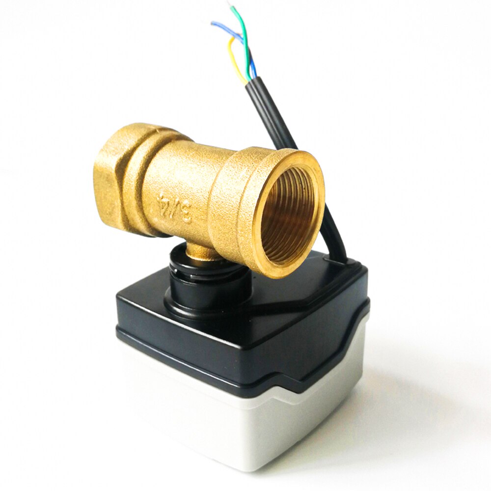 Mini válvula eléctrica de 3/4 "con actuador de 220V, válvula motorizada de control de 3 cables de fácil instalación/Desinstalación 2 utilizada para suministro de agua