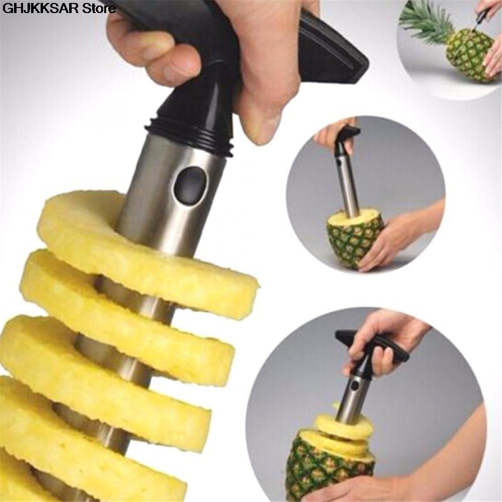 Bærbar ananasskræller skærer udstikker udkerner skræl kerneværktøj frugt grøntsag kniv gadget køkken tilbehør