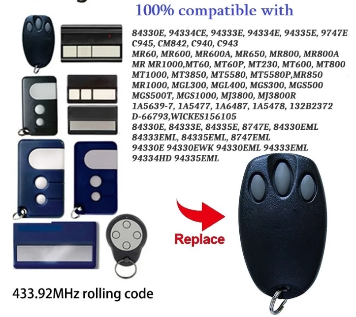 Til merlin +2.0 e945 e945m e950m e943m garagefjernbetjening 433.92 mhz rolling code garageportåbner sender